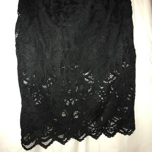 H&M Gold Label Black Stretch Lace Skirt - US 10